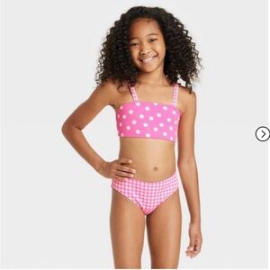 Girls' Gingham Spots Polka Dots Bikini Set - Cat & Jack